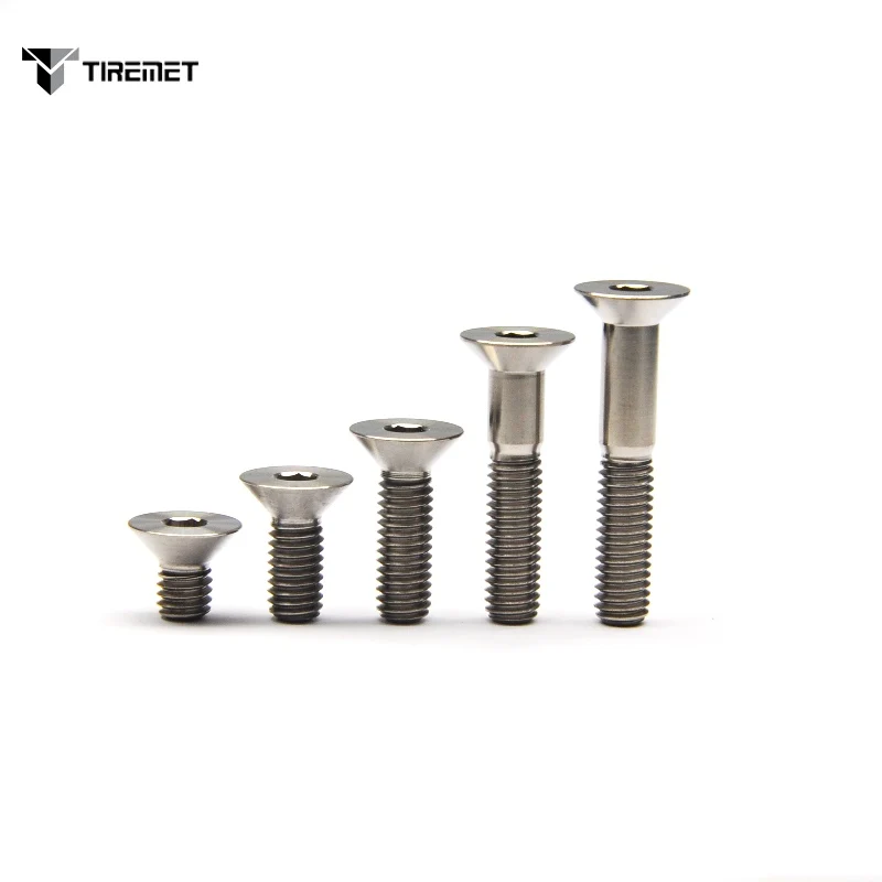 6Pcs Titanium Alloy Countersunk Head Screw Bolts M4 M5 M6 M8x10 16 20 30mm DIN7991 GR5 For Motorcycle Car Bicycle