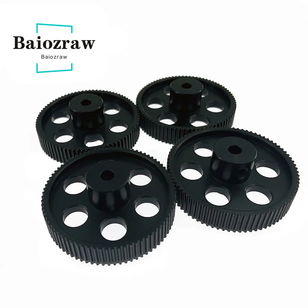 Baiozraw 80 Teeth 2GT Timing Pulley Bore 5mm for GT2 2M Open Synchronous Belt Width 9/10mm 80T For Voron 2.4 3D Parts