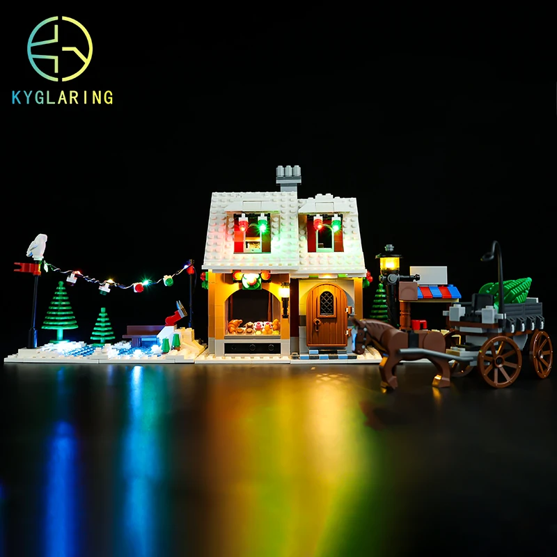 Kyglaring Led Lighting Set DIY Toys for Christmas Set 10216 Winter Village Bakery Blocks Building (Only Light Kit Included)