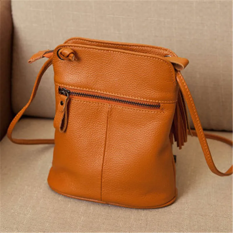 Imagem -02 - Mini Bolsa de Couro Genuíno para Mulheres Corpo Transversal Bolsas para Celular Bolsa Vintage Bolsa de Ombro Pequena Bolsa de Mensageiro Macia Nova