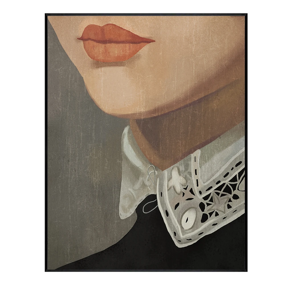 Neoclassical Figure Print Nordic Poster Lip Canvas Painting  Restaurant Wall Art Picture Livingroom  Home Decoration Unframed