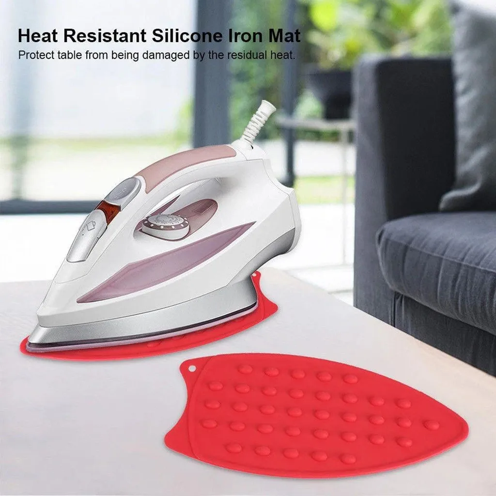 Iron Pad Portable Silicone Iron Rest Pad Placemat for Ironing Board Heat Resistant Iron Mat Dotted Table Mat Table Decoration