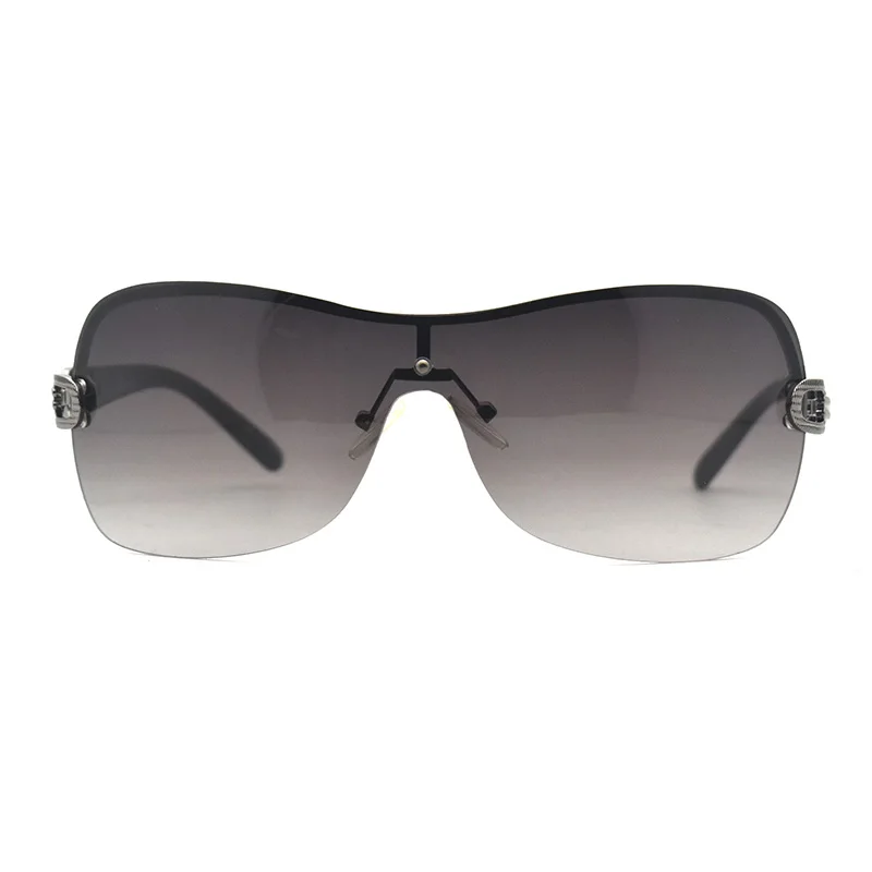 Fashion Trend 2021 Sunglasses Women Brand Designer Oversized Rimless Sunglass Metal Chain Legs Shades for Womens zonnebril dames