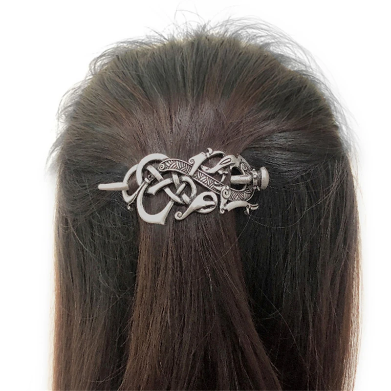 Irish Vintage Tiaras Hair Accessories Women Nordic Viking Charm Hairpin High-Quality Metal Fashion Jewelry Party Gifts Wholesale
