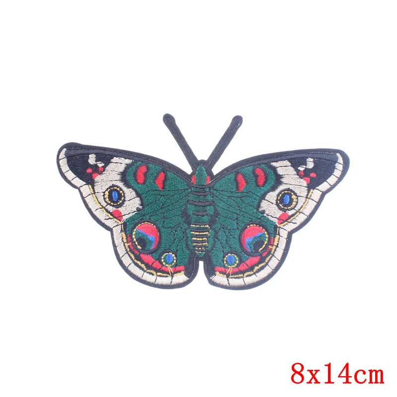 Flower Butterfly Embroidery Patches Iron On Patch For Clothing DIY Stickers Sew On Clothes Denim Jacket Backpack Badges F