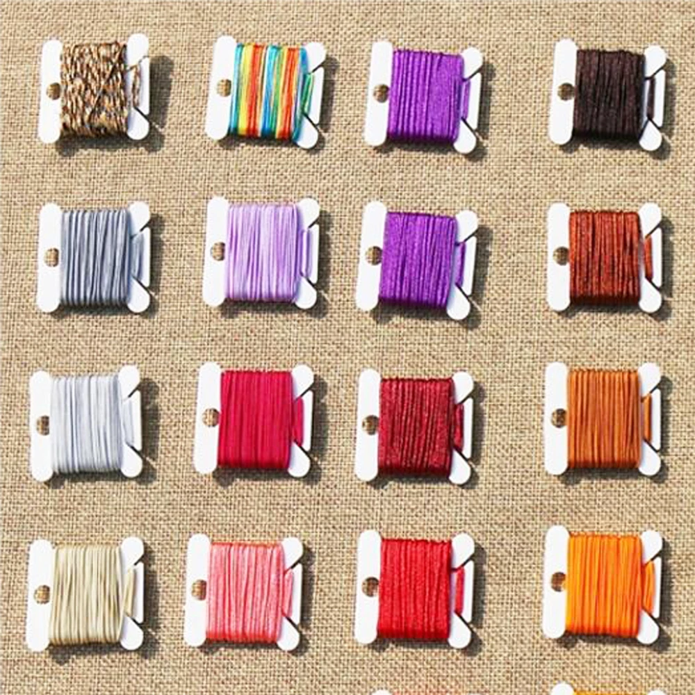 30/90pcs Plastic Thread Bobbins Spool Thread Card Embroidery Floss DIY Cross Stitch Organizer Holder Sewing Tools