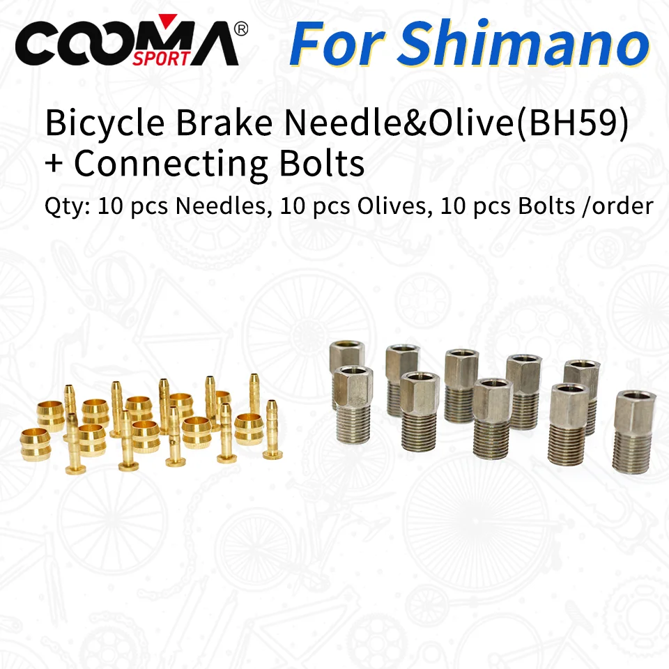 10 Sets, Bicycle Hydraulic Disc Brake Hose Olive Connector Insert Connector Bolt For Shimano Magura AVID SRAM