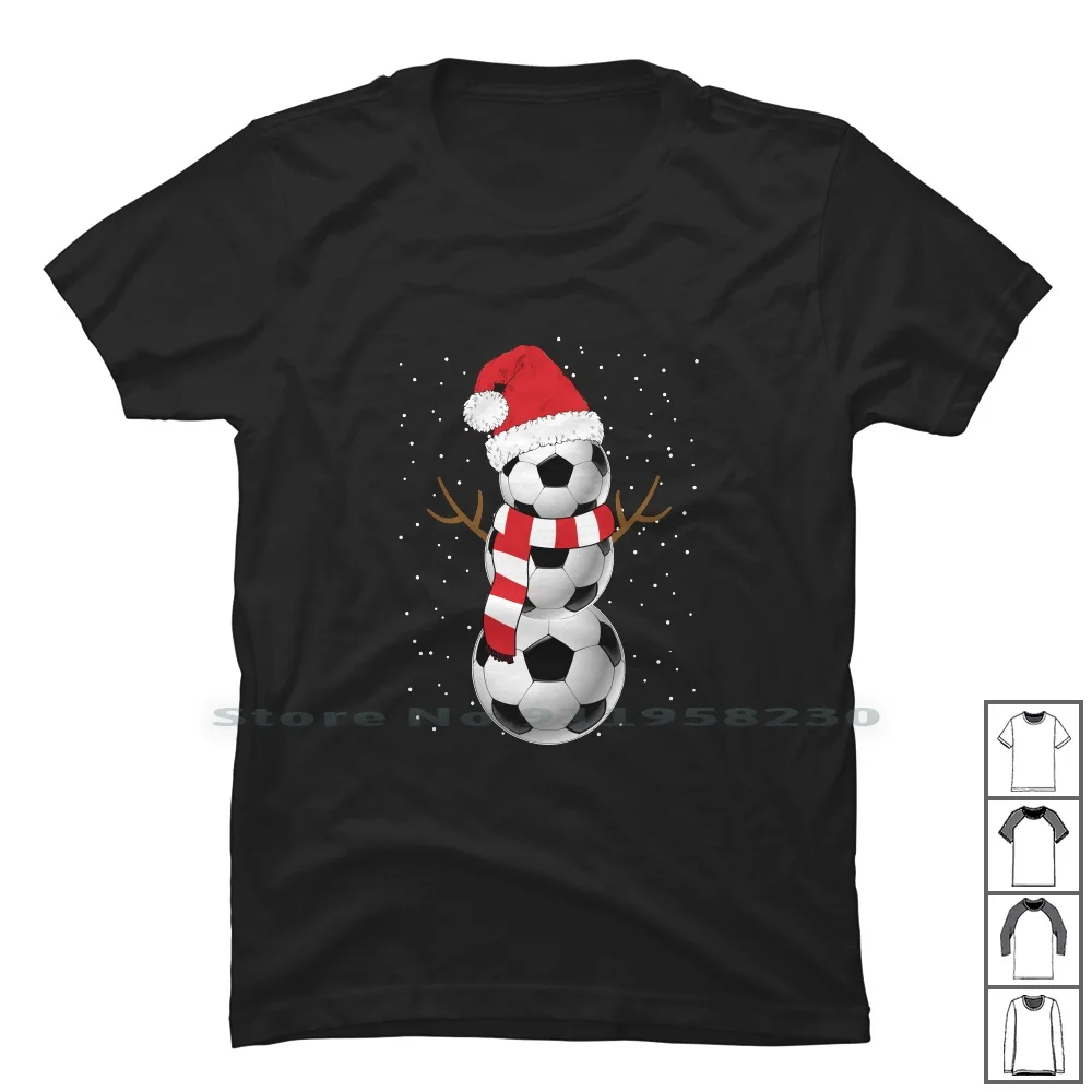 Christmas Football Baseball T Shirt 100% Cotton Soccer Goal Soccer Ball Football Baseball Snowman Soccer Foot Base Ball Fan St