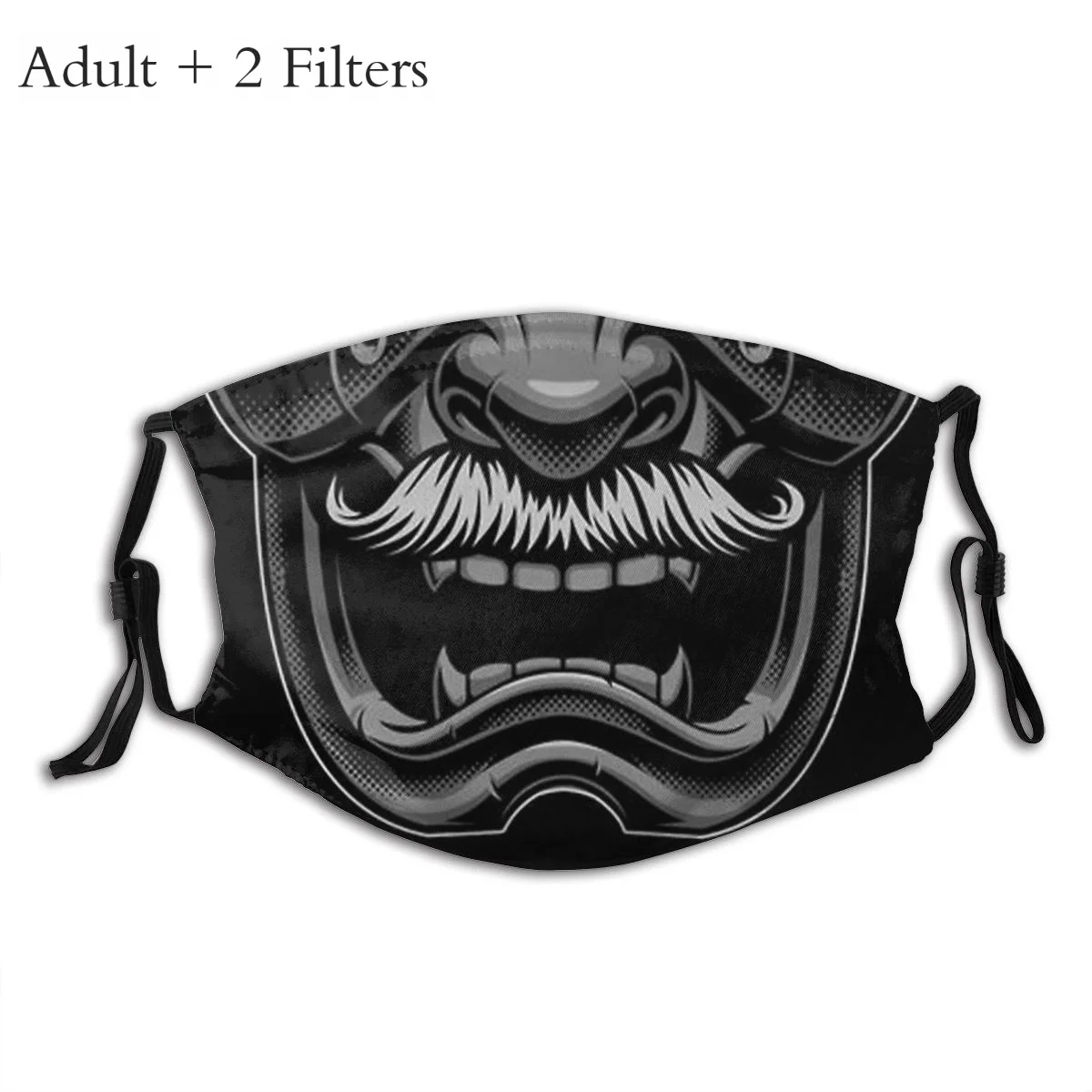 

Samurai Champloo Manglobe Period Drama Protection's Mask Funny Mustache Samurai Face Washable With Filters Protection Respirator