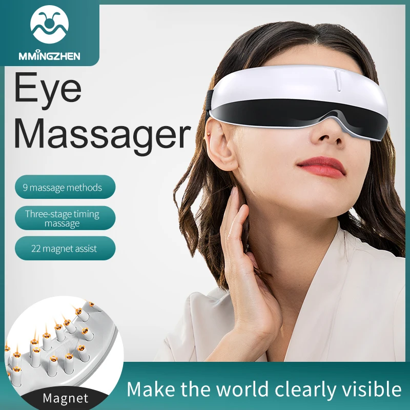 

MZ Vibration Eye Massager Electric Bluetooth Eye Care Fatigue Relieve Vibration Hot Compres Massage Glasses Foldable
