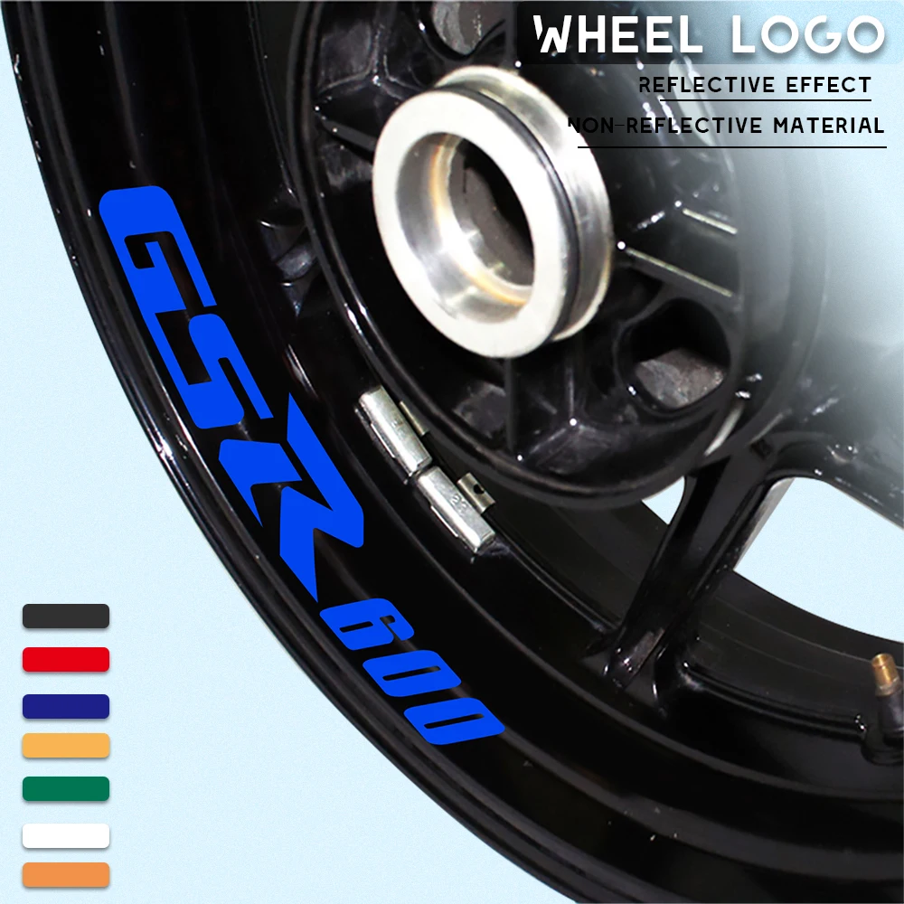 New motorcycle wheel sticker waterproof reflective wheel decals rim decoration logo  for SUZUKI GSR600 gsr 600