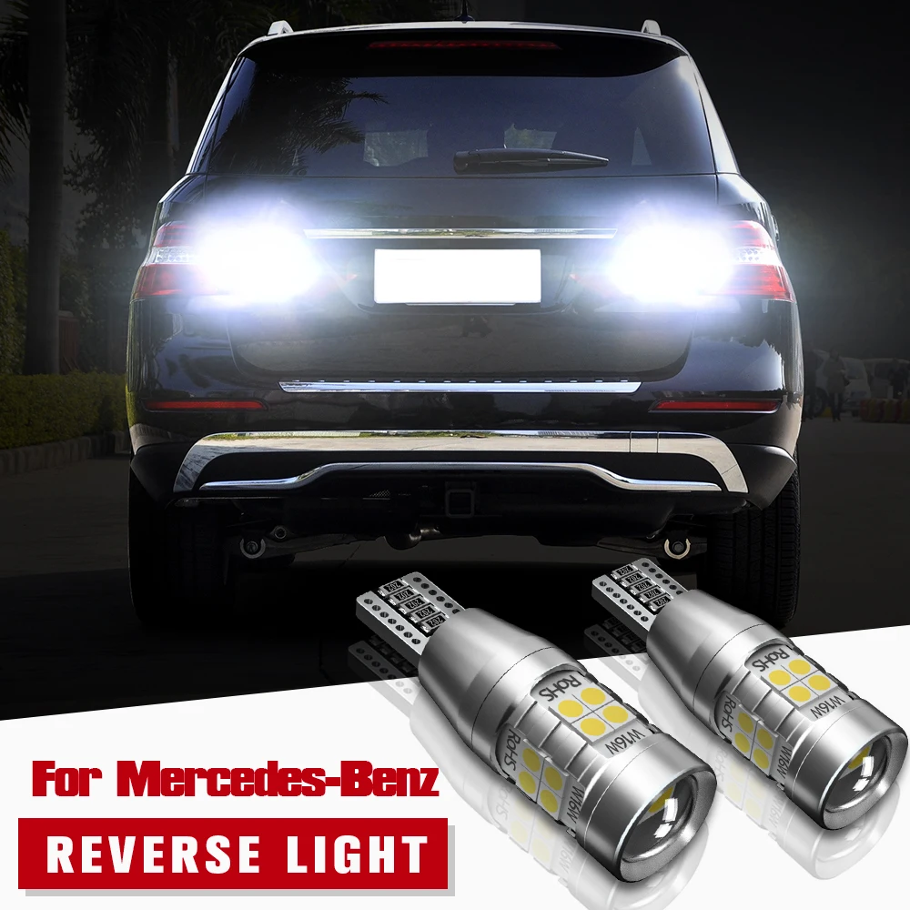 

2pcs LED Reverse Light Blub Backup Lamp W16W T15 921 Canbus For Mercedes Benz W221 C216 W166 W251 V251 R172 GL S M R SLK