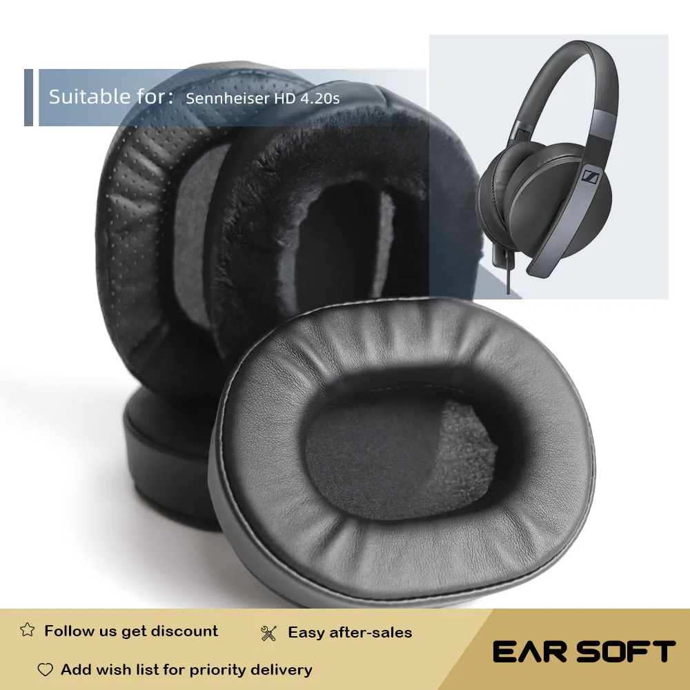 

Earsoft Replacement Ear Pads Cushions for Sennheiser HD4.20s Headphones Earphones Earmuff Case Sleeve Accessories