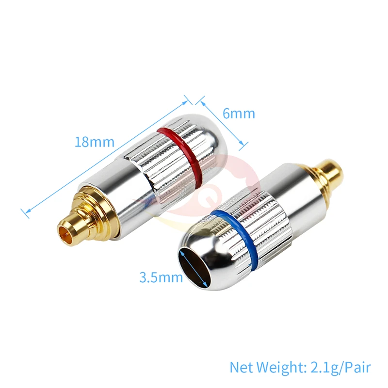 QYFANG Gold Plated Copper HiFi Earphone Pin Aluminum Alloy Audio Jack Metal Adapter Wire Connector For ie300 ie900 Headphone image 4