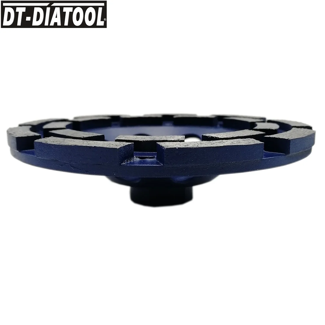 DT-DIATOOL 1 шт. 4,5 дюйма/115 мм 5/8-11 резьба, двухрядный алмазный шлифовальный стакан для бетона, кирпича, твердого камня, гранита, мрамора