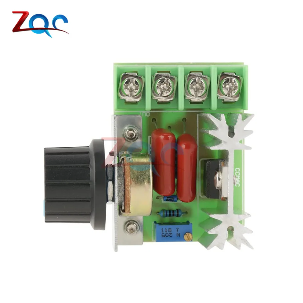 AC 220V 2000W Adjustable Motor Speed Controller Thermostat Dimmer LED Dimming SCR Electronic Voltage Regulator Module