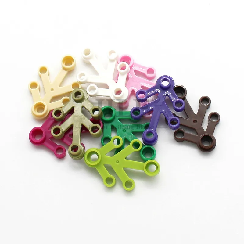 50pcs Moc Plant Leaves 4x3 with 6 Hole 2423 Tree Leaf Garden View DIY Building Blocks Bricks Compatible House Assembles