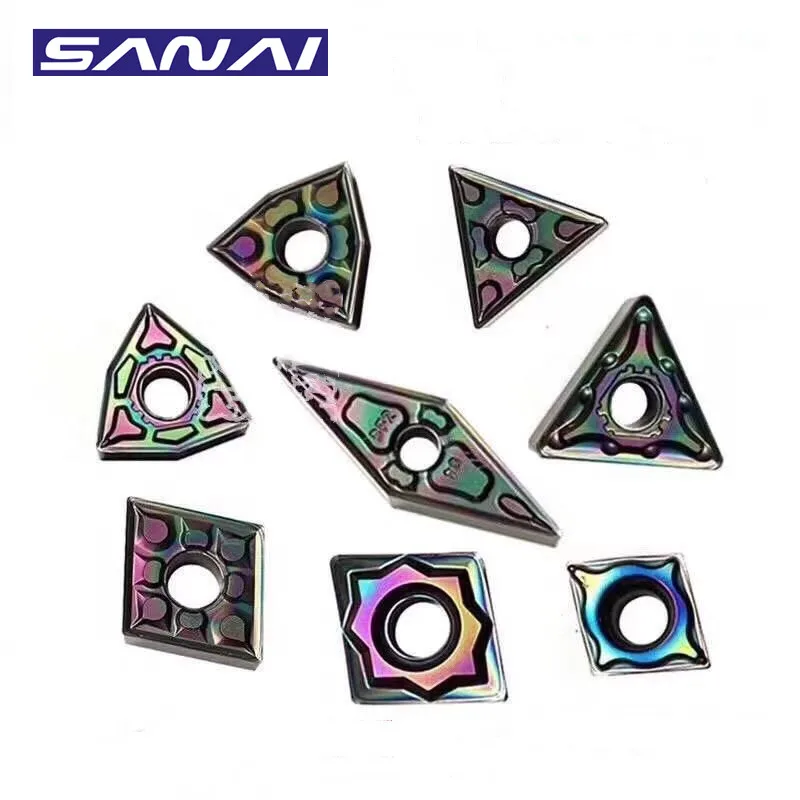 CNC Color Coated Carbide Insert High Hardness Blade Lathe Turning Tool Insert WNMG080408 CCMT09T304 TNMG160404 CNMG120408 VNMG