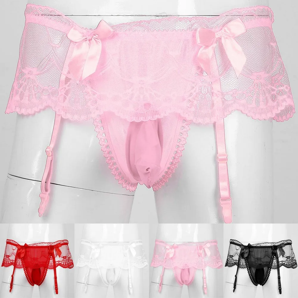 Male Panties for Sexy Black Lace Underwear Erotic Lingerie Sissy Briefs Penis Pouch Panties Men's Erotic Briefs Thong Underpant