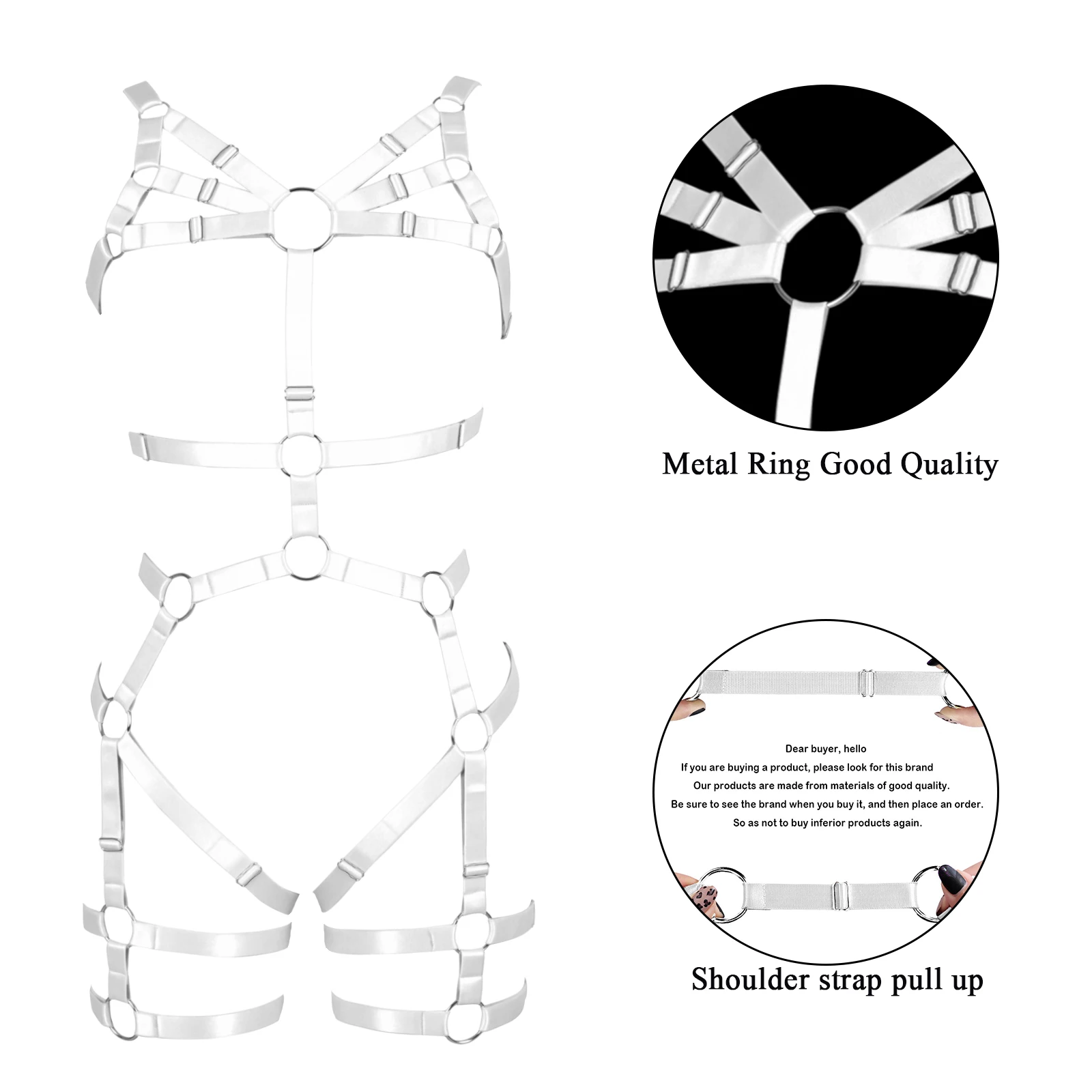 Volle Körper Erotische Sexy Dessous Set Festival Rave Kostüm Elastische Bondage Harness Für Frauen Einstellen Taille Größe Strumpf Gürtel