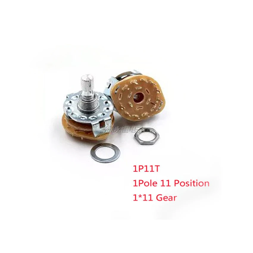 RS25 1P11T/2P5T/2P4T/3P3T/2P6T Channel Rotary Band Switch 20mm