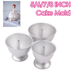 5/6/7/8 Inches Princess Doll Girl Skirt Cake Mold Aluminium Metal Moldes Cake Pan Tin DIY Baking Wedding Decoration Detachable