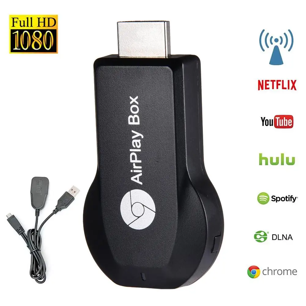 Anycast M9 Plus 2.4G 1080P Miracast Wireless DLNA AirPlay HDMI TV Stick Wifi Display Dongle Receiver Support Google Chrromecast