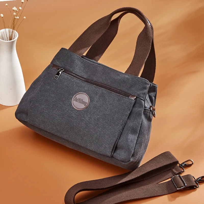 Neue Multifunktions Umhängetasche für Frauen Schulter Messenger Taschen Weibliche Leinwand Handtaschen Mode Große Kapazität Hobos Pack – Detail 8