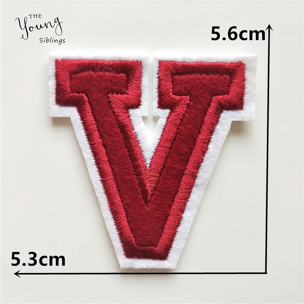 New arrive A-Z Letter Patch for Clothing Iron on Embroidered Sew Applique Cute Patch Fabric Badges Garment DIY Apparel Accessory