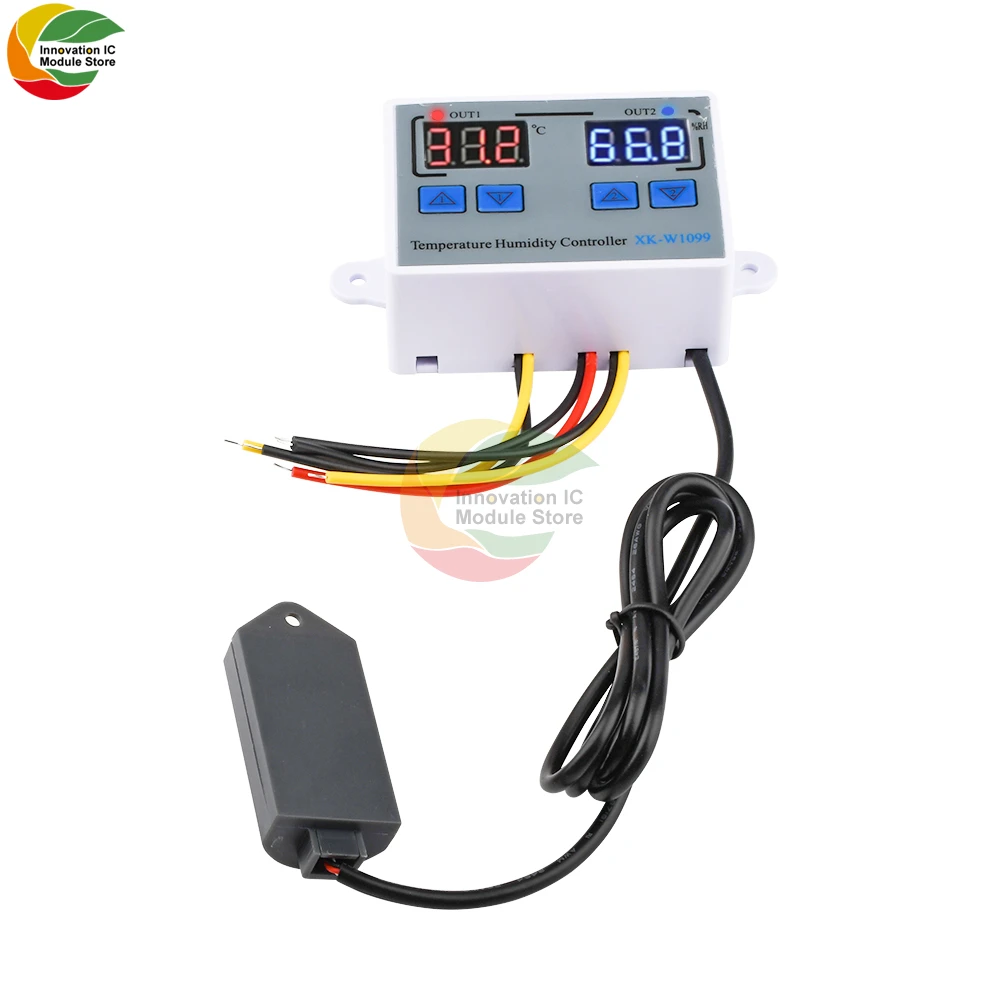 XK-W1099 Digital Temperature Humidity Controller Egg Incubator Thermostat Humidity Controller Regulator Heating Cooling Control