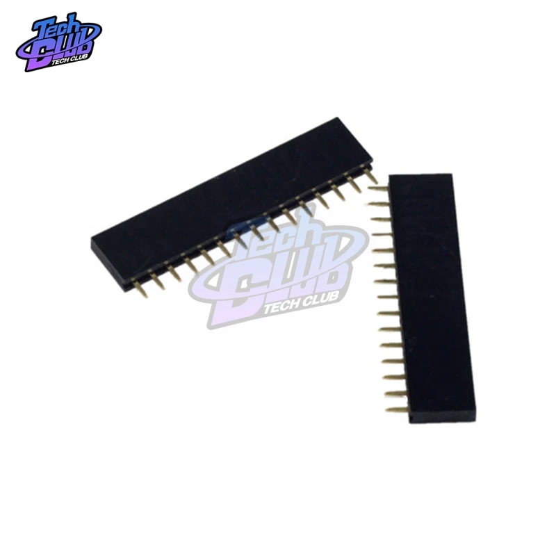 

10PCS Single Row Straight Female Pin Header 2.54mm Pitch Strip Connector Socket 1X15 15Pin for Arduino PCB