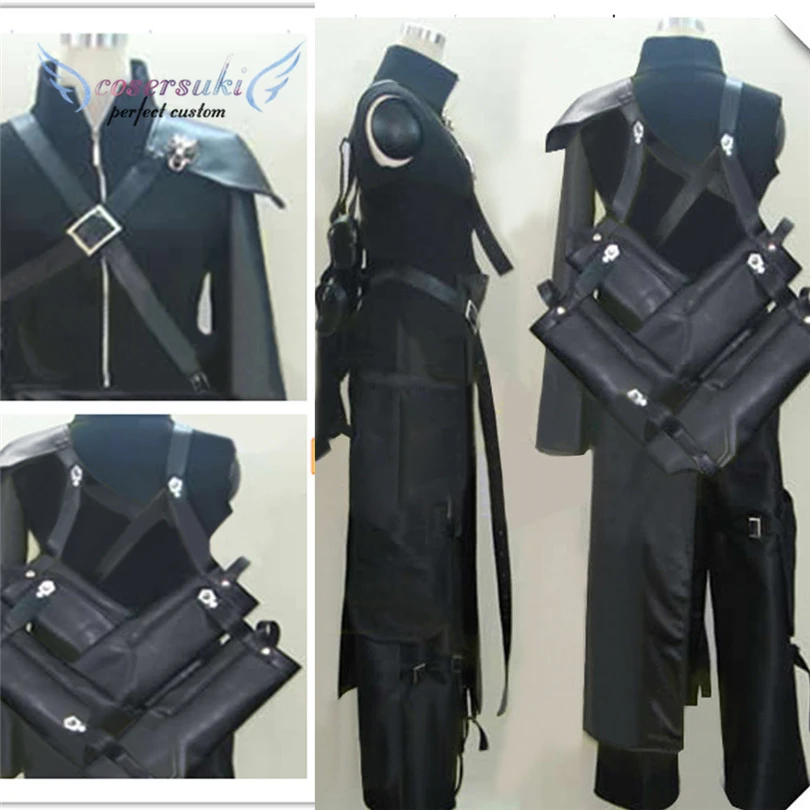 Final Fantasy FF7 Cloud Strife Cosplay Outfit PU Leather Carnaval Costume Halloween Christmas Costume for Men and Women