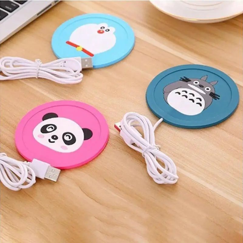 Newest Hot Useful USB Power Suply Office Tea Coffee Cup Mug Cartoon Heating Mat Warmer Pad Electric Insulation Coaster