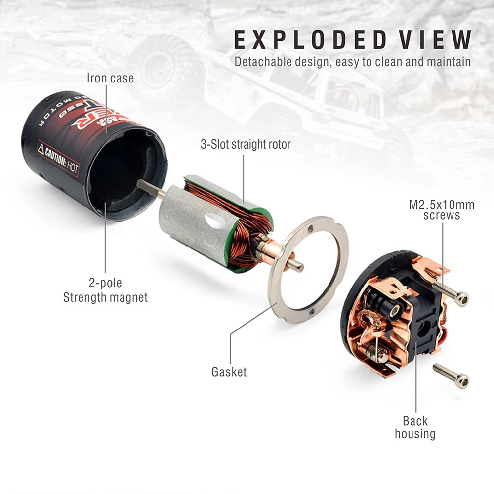 OVERTREFFEN HOBBY 5-Slot 3-Solt 540/550 Geborstelde Motor 12T 16T 21T 27T 35T 45T voor HSP HPI Wltoys Kyosho TRAXXAS Geborsteld 1/10 RC Auto