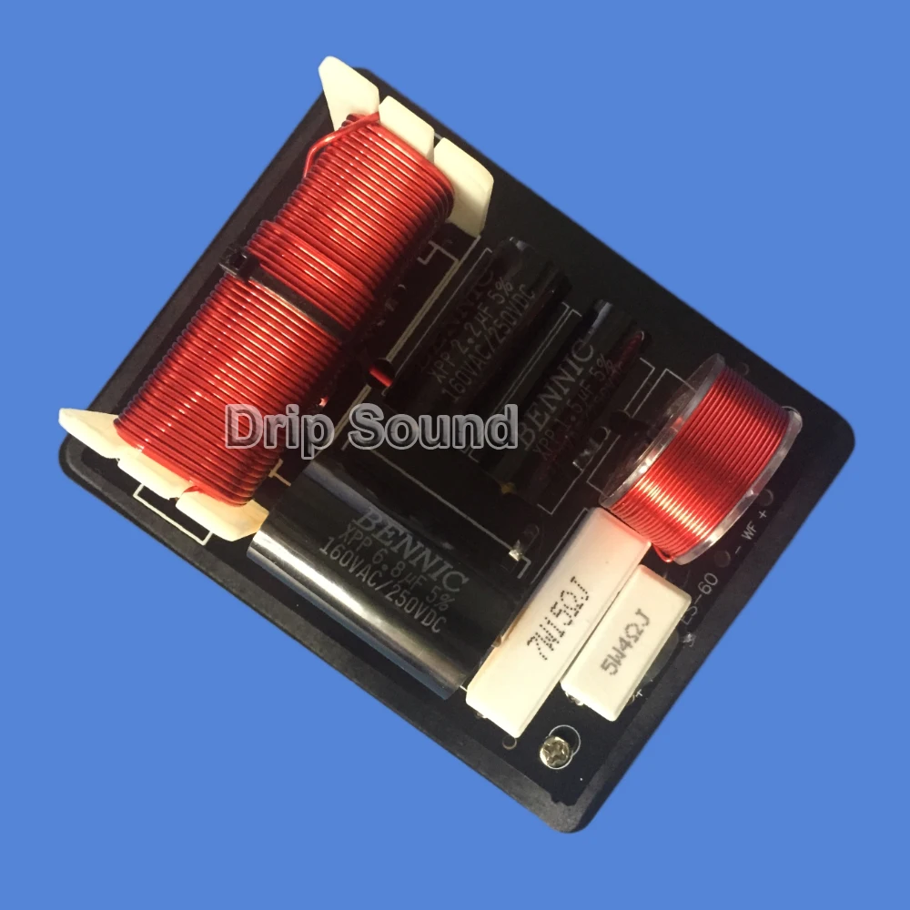 2 шт. BX60, 2-полосный, 2 блока, 120 Вт, динамик высокого и низкого уровня, делитель частоты, стерео кроссоверные фильтры с распределительной коробкой