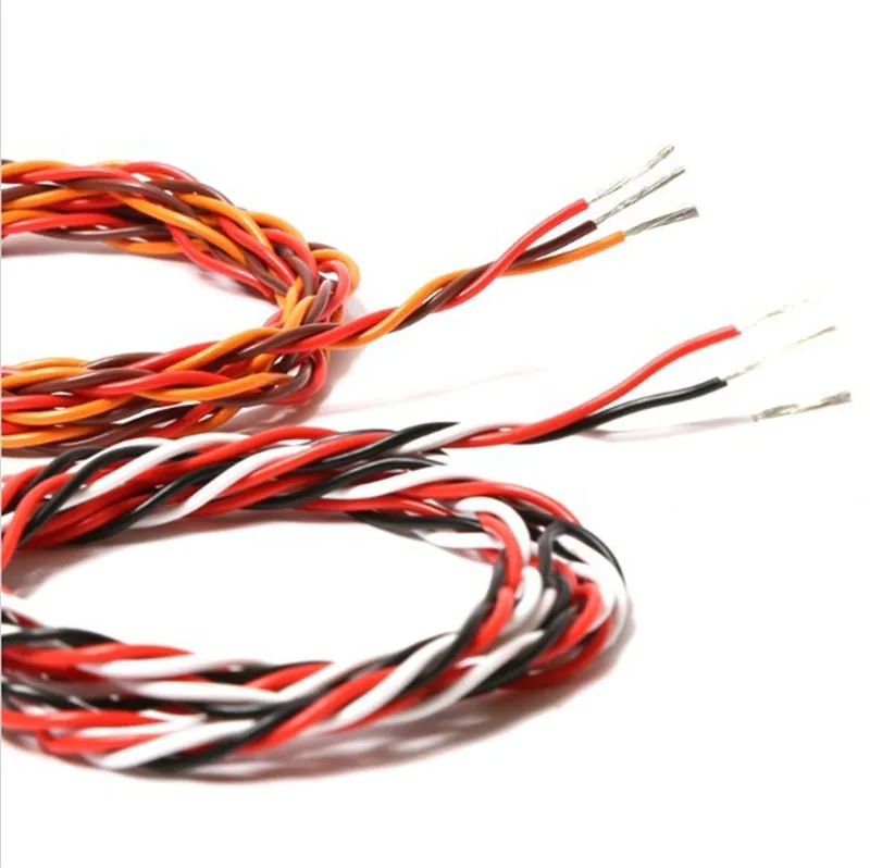 5 Meters 16 Feet 26awg 22AWG 30/60 Core 3P Twist Servo Extension Cable JR Futaba Twisted Wire Lead For RC Airplane Accessories