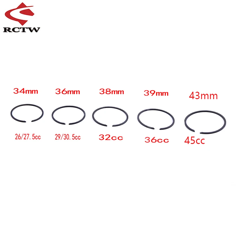 Piston Ring for 26cc 29cc 30.5cc 32cc 36cc 45cc Enignes Parts for 1/5 Hpi Rofun Baha Km Rovan Baja Losi 5ive T FG Rc Car Parts