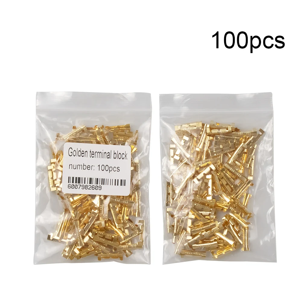 50/100/200 PCS Brass Crimp Terminal 0.3-1.5mm U Shape Terminal Connector Wire Docking Connectors Line Press Connector Terminal