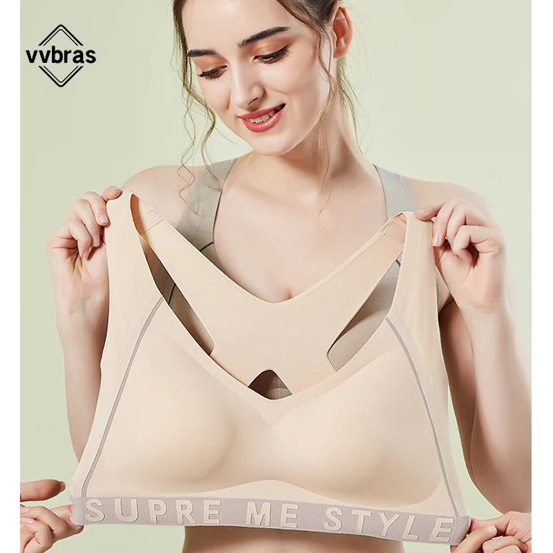 vvbras Women Bra Posture Corrector Bralette Front Closure Bras Fitness Vest Push Up Bra Female Brassiere Underwear Cross Back