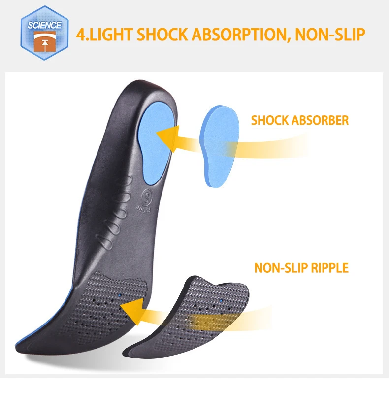 Plattfüße, Fußgewölbeunterstützung, Orthesen, Höhe 3 cm, hochwertiges 3D-Premium, bequemes orthopädisches Plüschtuch, Fußpolster – Detail 8