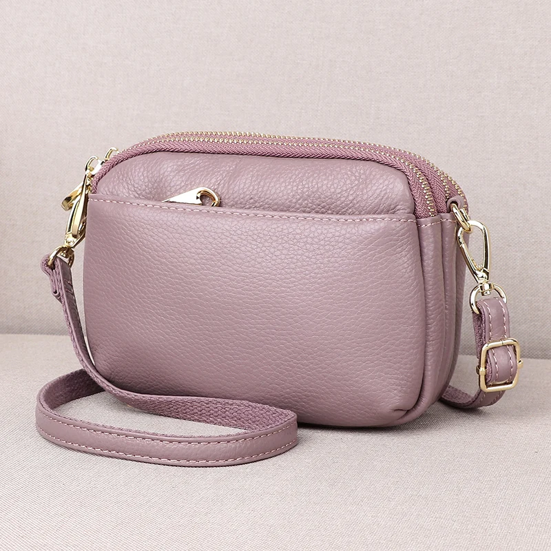 Genuine Leather Shoulder Bags for Women Messenger Crossbody Bag Luxury Handbag Fashion Ladies Shopping Totes Female Party Purse