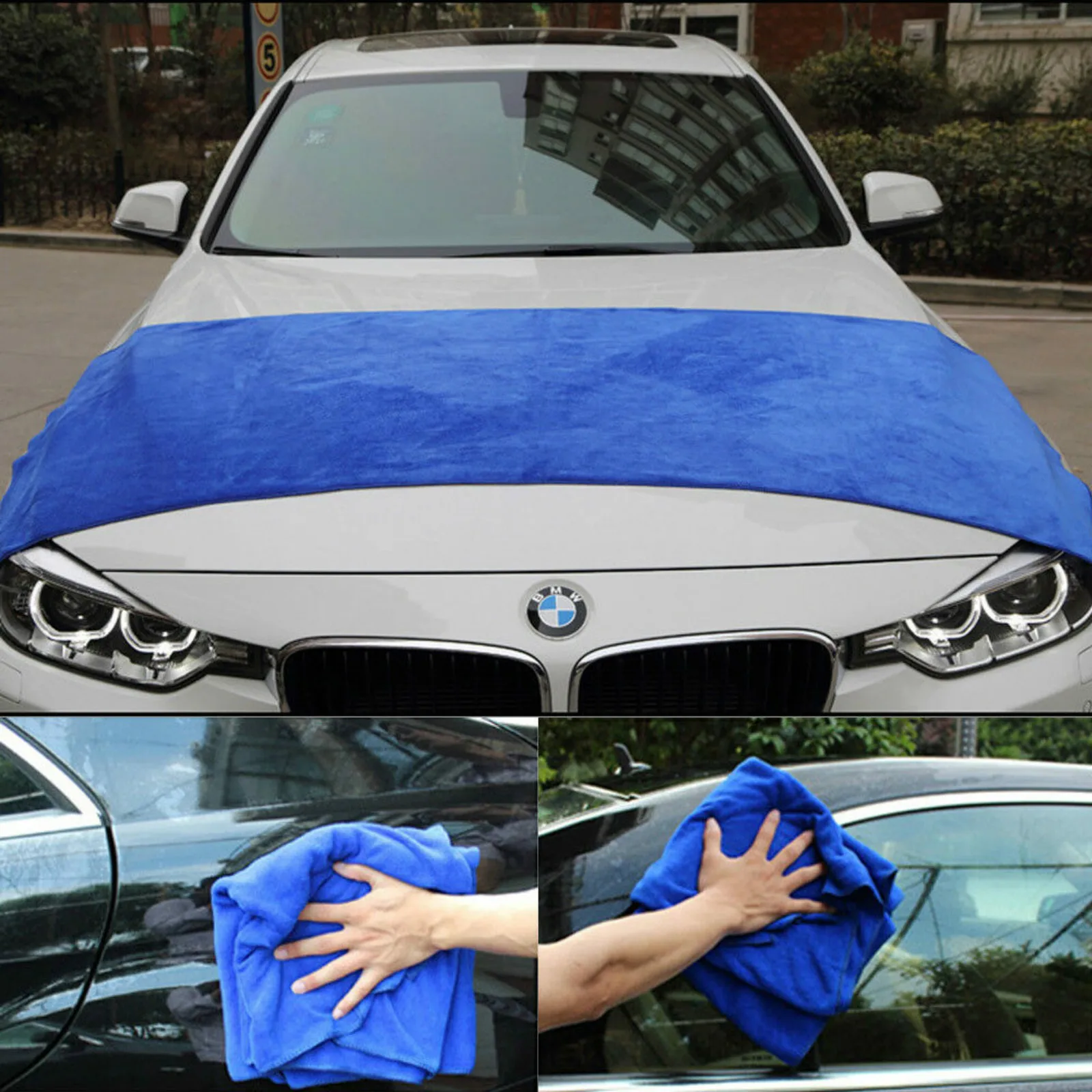 160x60cm Car Wash Microfiber Towel Cleaning Drying Car Polishing Cloth Soft Edgeless Car Detailing Waxing Towel