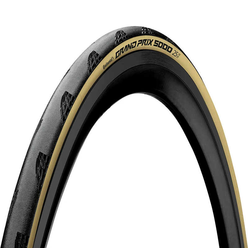 Continental-neumáticos para bicicleta de carretera GrandPrix 5000/700X25C Clincher 28C, color crema, resistentes a puñaladas, GP5000