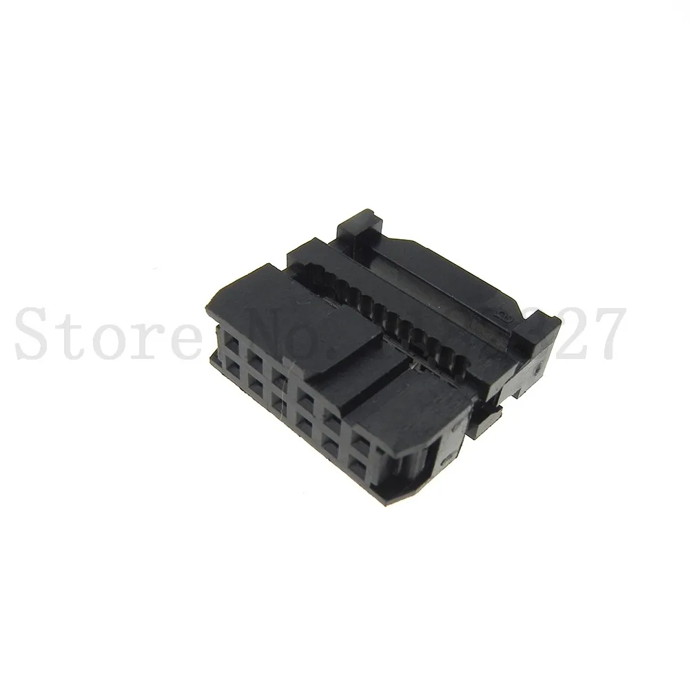 

FC-12p IDC SOCKET pitch 2.54MM JTAG ISP PLUG CONNECTOR DOUBLE ROW FEMALE 2x6PIN 12PIN 12P FOR DC3 IDC BOX HEADER for cable