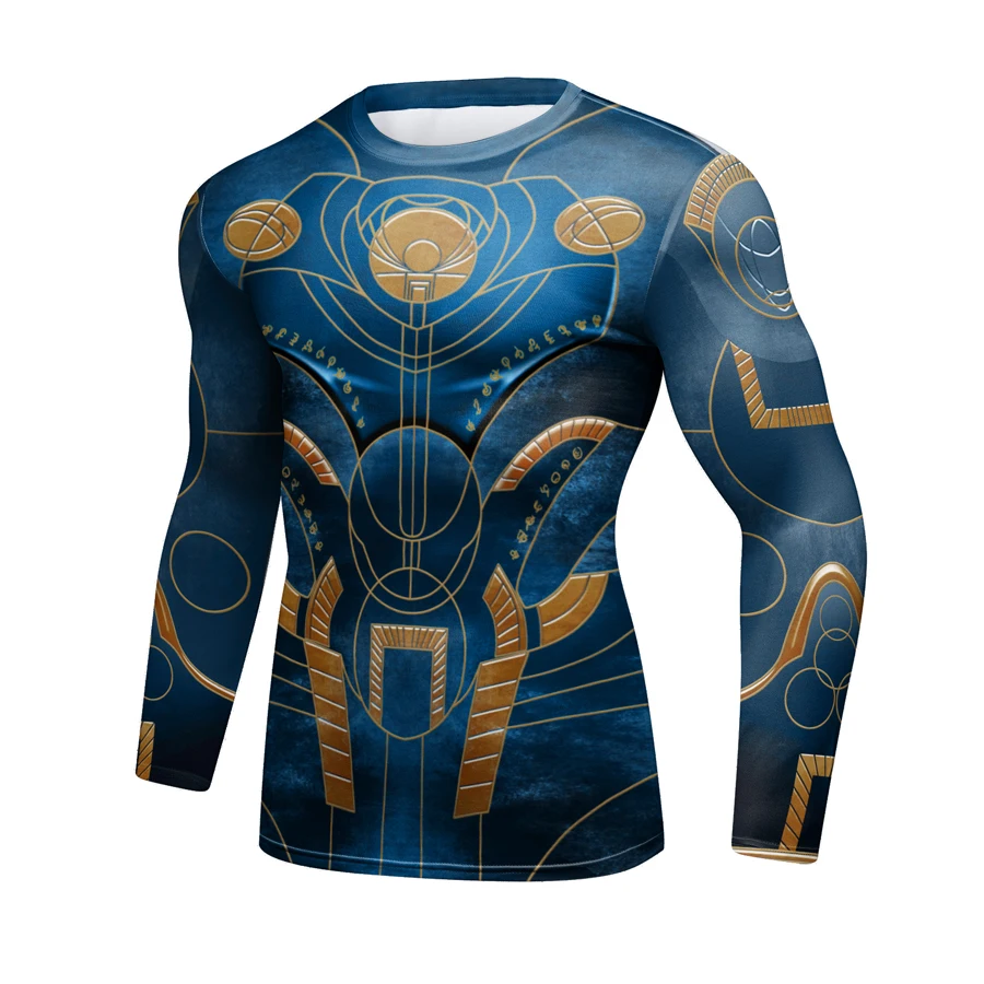 Eternals 3D Printed T-shirt Men Punk Style Compression Shirt Comic Cosplay Clothing Fitness Long Sleeve Casual Tops Male Tshirt