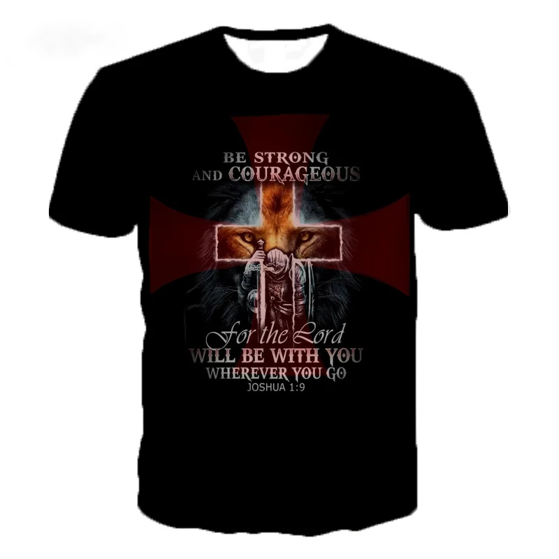 2022 New Arrival Knights Templar 3D Printed T Shirt Men Women Fashion Casual Short sleeve Hip Hop Streetwear Oversized T-shirt image 6