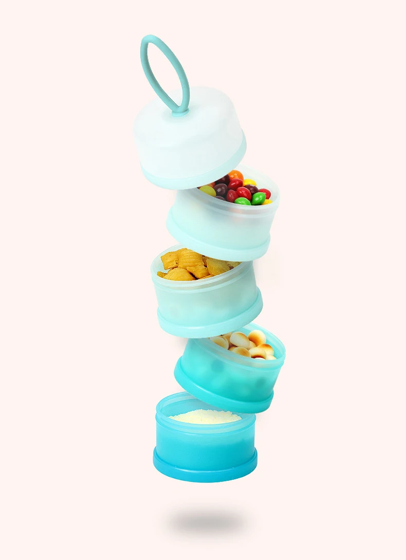 Imebaby four-layer baby milk powder food mixing container portable large-capacity milk powder child container