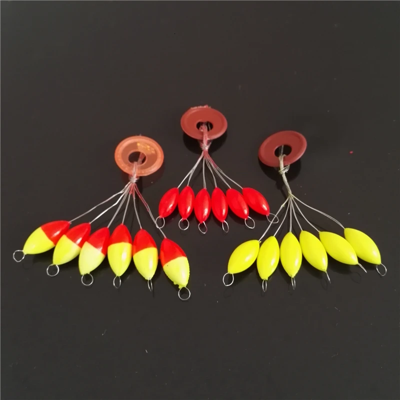 60pcs (10packs) Seven-star Float Carp Fishing Float Mixed color Accesories Pesca Fishing Buoys Large Medium Small Size