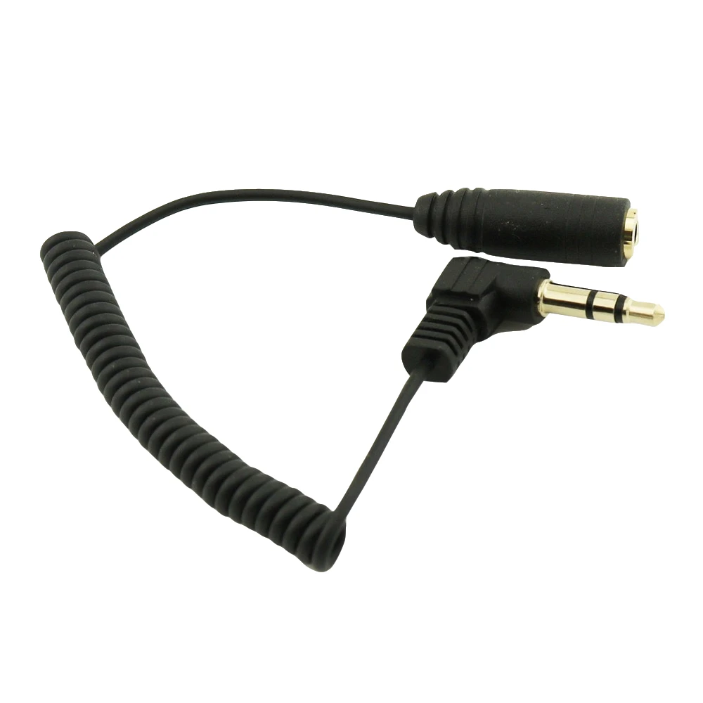 1ชิ้น3.5มม. 1/8 "3เสาตัวผู้ทำมุมขวาถึง2.5มม. ตัวเมียแจ็คเสียงขดเกลียวชุบทองสายต่อ