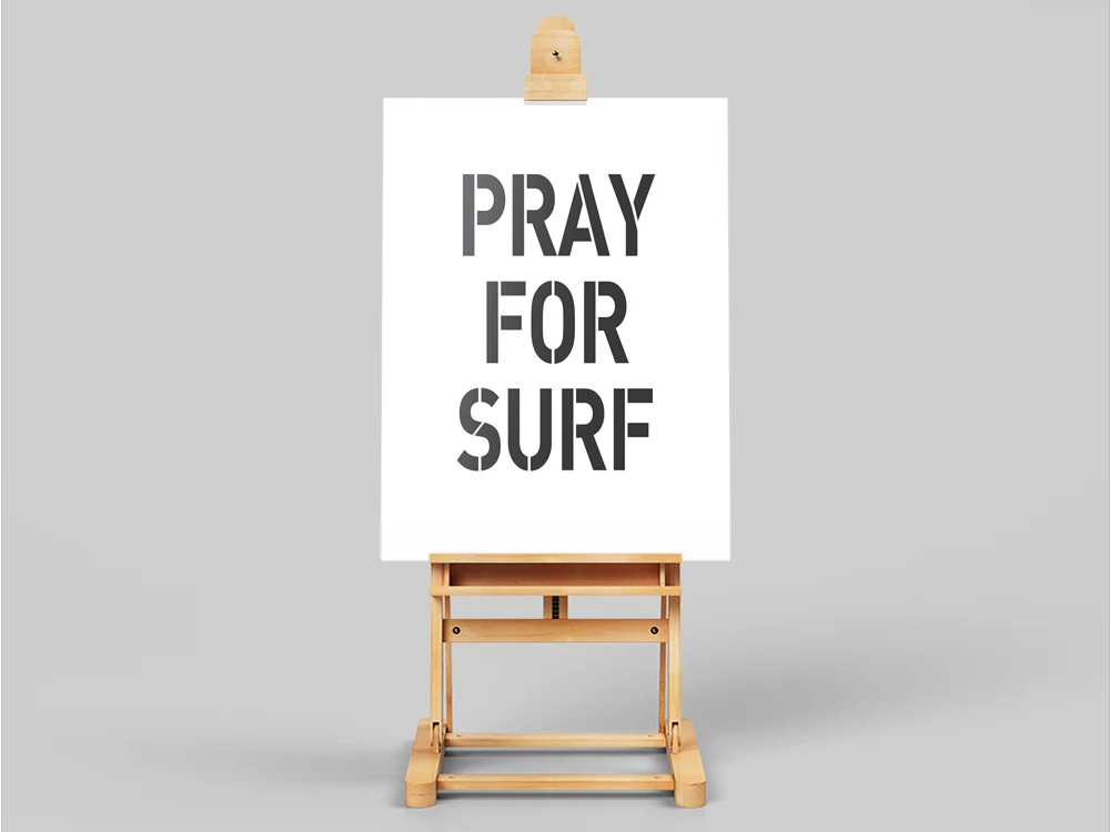 Pray for Surf Printable Wall Art, Gift for Lifeguard, Surfing Decor, Surfer Gift, Surf Art,